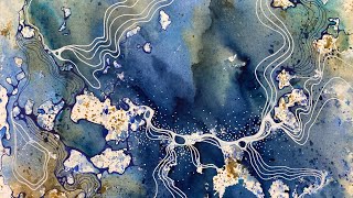 Intuitive Abstract WATERCOLOR & INK - Relaxing Painting Process - 346