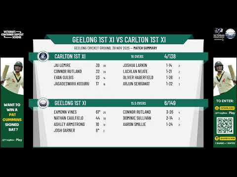 Geelong 1st XI v Carlton 1st XI