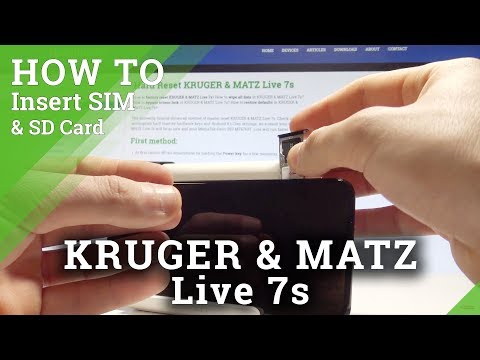 How to Insert SIM and SD Card KRUGER & MATZ Live 7s - SIM & SD Installation