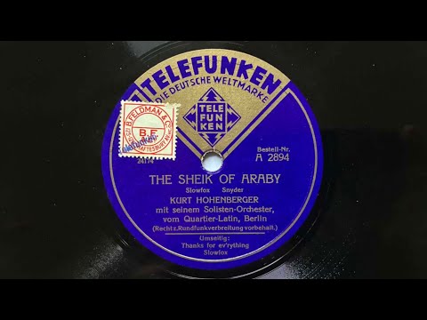 Berlin Swing: KURT HOHENBERGER: The Sheik Of Araby 1939