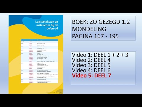 VIDEO 5 - #ZOGEZEGD 1.2 MONDELING (deel 7) LUISTEROEFENINGEN -#NT2- KITAPTAN DIYALOGLAR  #Hollandaca