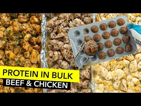 How to Cook Protein in Bulk - Chicken & Beef Meal Prep...