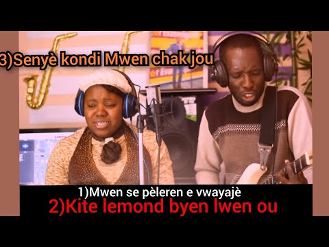 1)Mwen se pèleren e vayajè.2) kite lemond byen lwen ou.3) Senyè kondi Mwen chak jou.