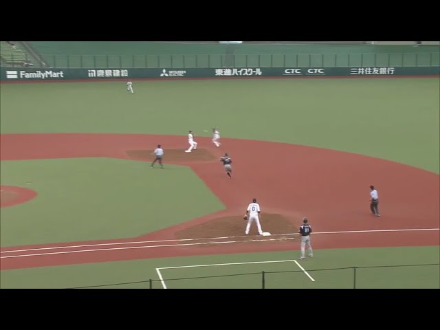 【ファーム】ライオンズ・呉のバックトスから流れるようにダブルプレーが成立!! 2017/8/18 L-M(ファーム)