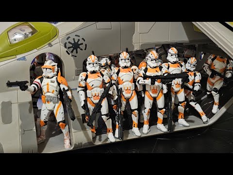 Clone Commander Cody, Utapau & Airborne Troopers. Star Wars Revenge of the Sith Republic Gunship.