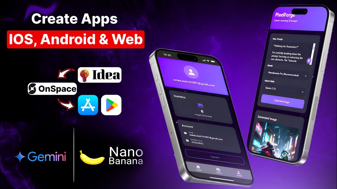 Build iOS, Android & Web Apps with No code & No API key needed