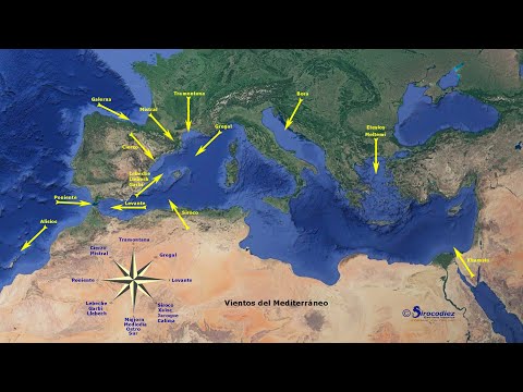 Vientos del Mediterraneo y del Atlántico oriental