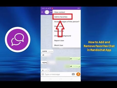 How to Add and Remove Favorites Chat in Randochat App