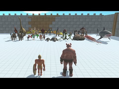 ACHILLES WITH OGRE LORD VS BOSS & MINIBOSS - Animal Revolt Battle Simulator