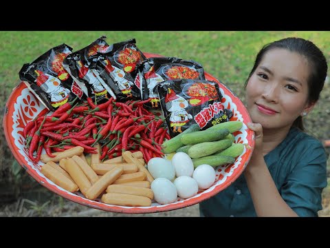 Fried Yummy Spicy Noodle Recipe In my Homeland - Cooking Technique