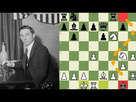 Lasker's Immortal King Hunt | Edward Lasker vs George Alan Thomas (1912)
