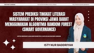 Download lagu UAS | MACHINE LEARNING | ISTY NUR BADDRIYAH | 2307016 | SISTEM PREDIKSI TINGKAT LITERASI MASYARAKAT mp3