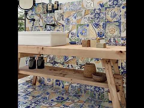 Carrelage sol effet carreaux de ciment Verone décor quintesence 20x20 cm