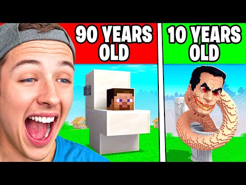 ONE HOUR of MINECRAFT at DIFFERENT AGES! (reaction)