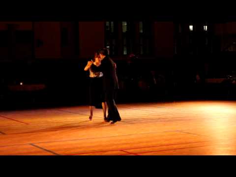  Tomas Howlin  and  Mylene Pelletier  are  dancing  to  the  tango  "  Claudinette  "
