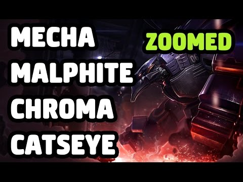 MECHA MALPHITE CHROMA CATSEYE SKIN ZOOMED SPOTLIGHT - LEAGUE OF LEGENDS