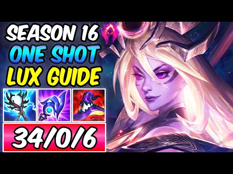 SEASON 16 LUX HOW TO PLAY & CARRY S+ | Best Build & Runes S16 | LUX GUIDE + TIPS | League of Legends