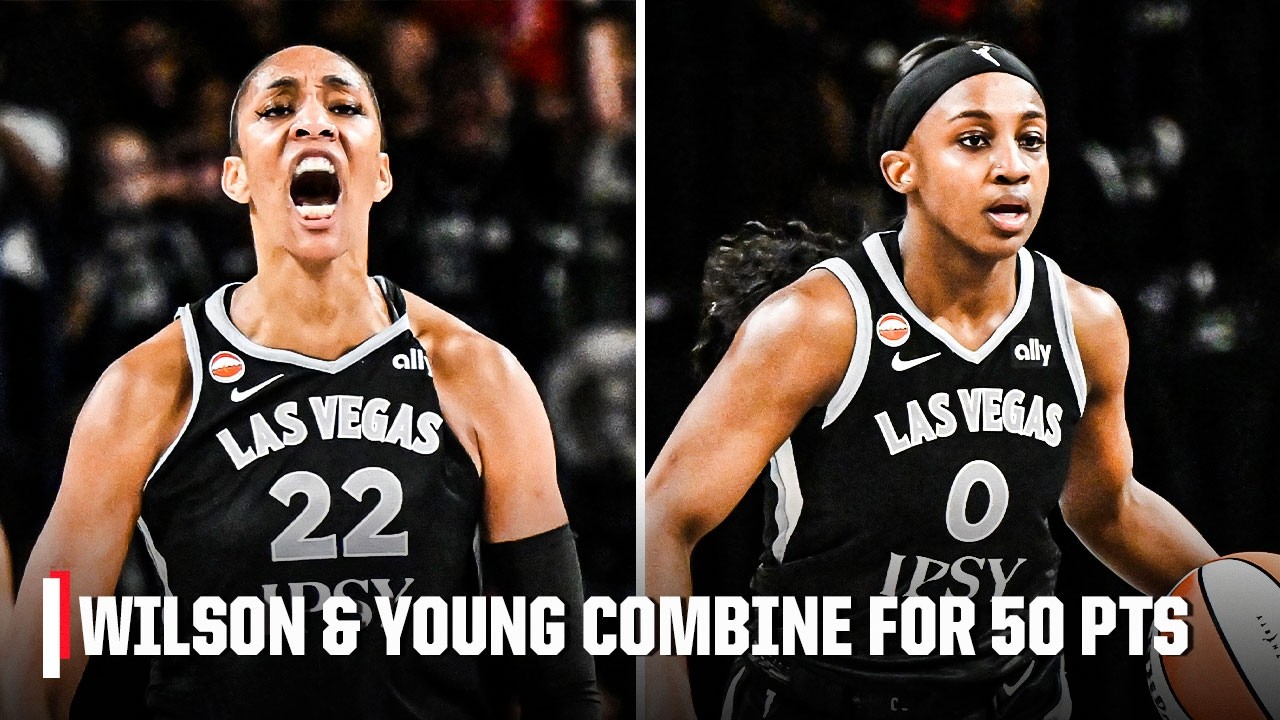 A'ja Wilson and Jackie Young combine for 50 PTS in Aces' dominant win vs. Tempo 💪 | WNBA on ESPN
