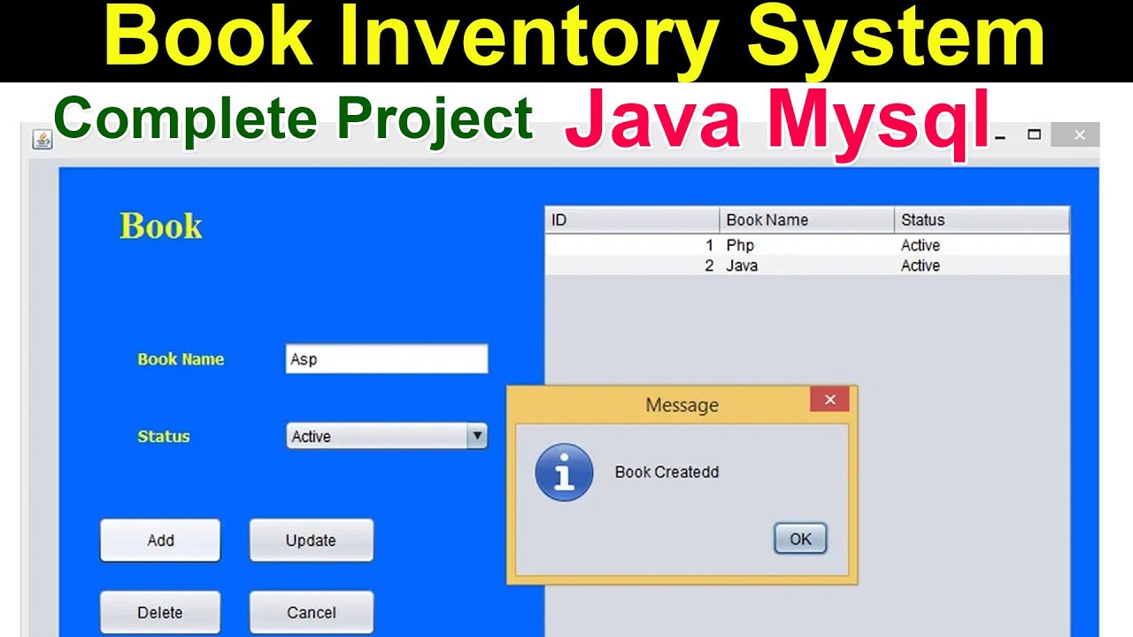 Build a COMPLETE Book Inventory System with Java and Mysql Today!