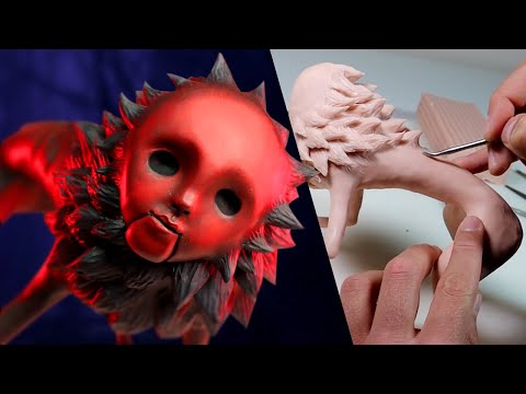 Making Up MY OWN Nightmare Character - Meet the "Dollfaces" - Polymer Clay Timelapse Tutorial