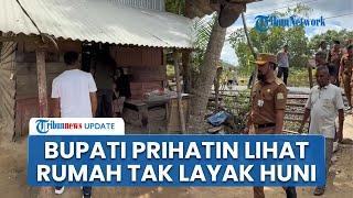 Bupati Aceh Timur Al Farlaky Sidak Rumah Tak Layak Huni di Siguci, Lantai Pakai Tanah Dinding Kayu