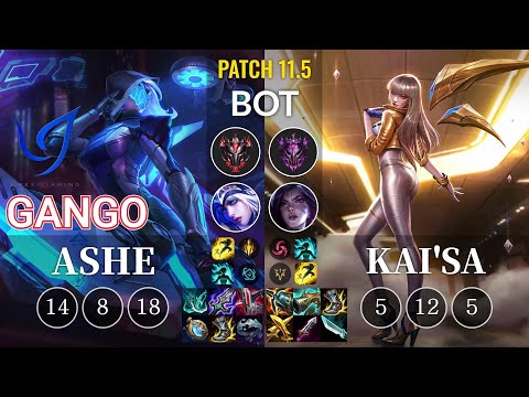 CGA Gango Ashe vs Kai'Sa Bot - KR Patch 11.5
