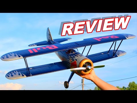 Flitework Red Bull PT-17 Stearman REVIEW - RC Biplane - TheRcSaylors