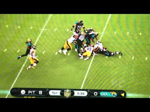James Harrison sack forced fumble against the Jaguars