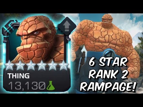 6 Star Thing Rank 2 Rank Up & Gameplay! - God Tier Act 6 Rampage - Marvel Contest of Champions