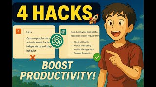4 ChatGPT Prompt Hacks for Real World Results(Boost Productivity!)🚀#chatgpt#bestprompts