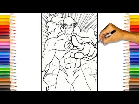 The FLASH Coloring Book | The Classic Flash Suit Coloring Pages