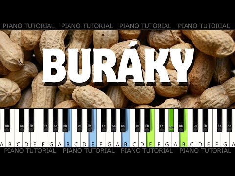 Michal Tučný - Buráky (piano tutorial | noty | MIDI | české písničky)