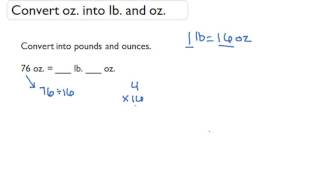 Convert oz. into lb. and oz.