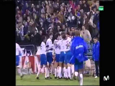 Gol del Toro Acuña.Real Zaragoza 2 Real Madrid 1 Temporada 2001-02