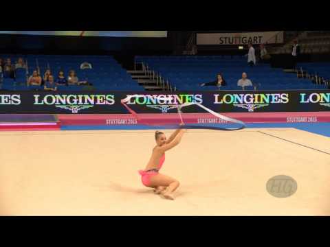 Victoria SOERENSEN (DEN) 2015 Rhythmic Worlds Stuttgart - Qualifications Ribbon