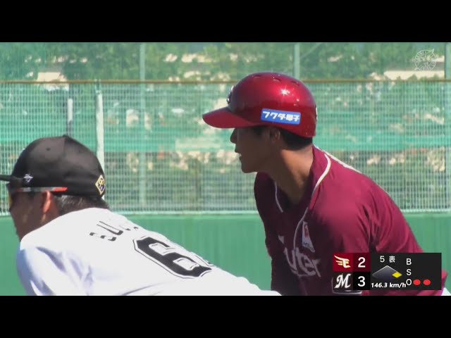 【ファーム】上手く合わせた!! イーグルス・茂木栄五郎 1点差に迫るタイムリーヒット!!  2024年9月17日 千葉ロッテマリーンズ 対 東北楽天ゴールデンイーグルス