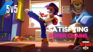 SATISFYING FANG SUPER CHAINS ON 5V5|BRAWL STARS|#brawlstars