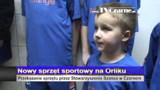 preview picture of video 'Szansa przekazała na Orlik sprzęt sportowy - Czarne, 15 stycznia 2015 r.'
