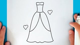 HOW TO DRAW A BEAUTIFUL DRESS