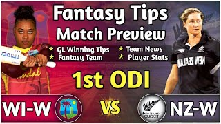 WI-W vs NZ-W 1st ODI Dream11 Team Analysis, WIW vs NZW Dream 11 Today Match, NZW vs WIW Dream11