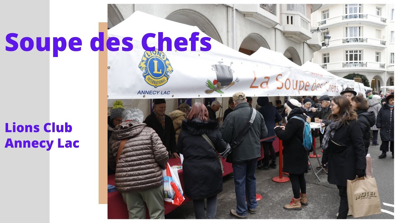 Soupe des Chefs du Lions Club Annecy Lac pour la foire de la St André à Annecy 1er mardi de décembre