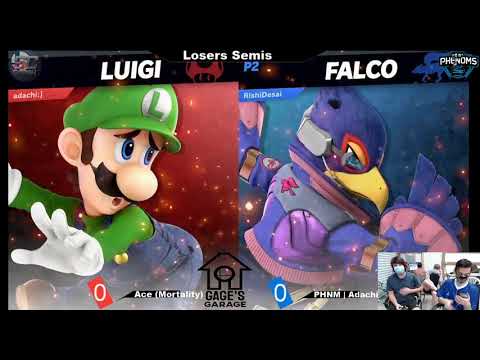 Gage's Garage #2 - Adachi (Luigi, Steve) VS Ace (Falco, Mega Man) - SSBU Losers Semi's