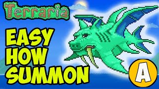 Terraria 1.4.4.9 How To Summon Duke Fishron (EASY) | Terraria how to get Duke Fishron SPAWNER