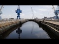 Dry Dock 6 Dewatering Time Lapse at Norfolk Naval Shipyard