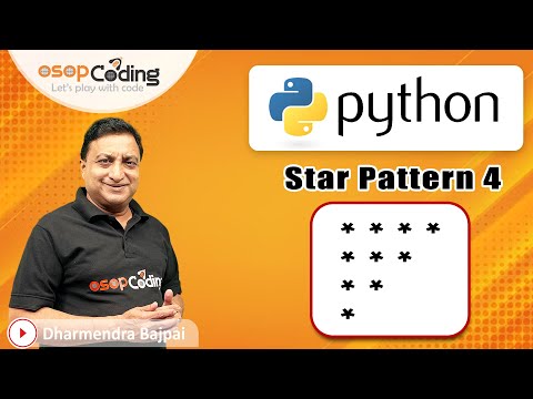 Python Program To Generate Star Pattern 4 Nested Loop Python For Beginner Python Lecture69