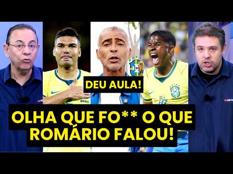 ROMÁRIO DEU AULA! “Cara, essa DECLARAÇÃO dele MOSTRA que a SELEÇÃO BRASILEIRA hoje…” VEJA DEBATE!