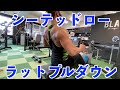 【背中トレ!】シーテッドロウ、ラットプルダウン編