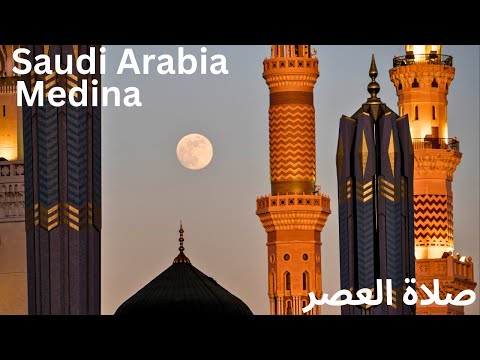 [4K 60fps] - MEDINA PROPHET MOSQUE - A WALK under a FULL MOON - [SAUDI ARABIA TRAVEL] 🇸🇦