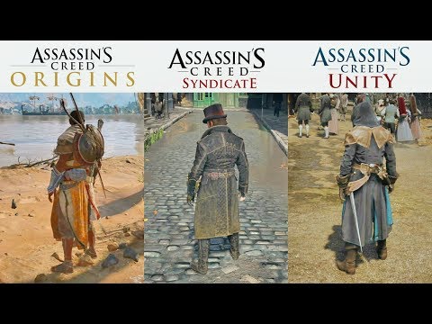 Assassin's Creed Origins vs Syndicate vs Unity - Graphics and Gameplay Comparison