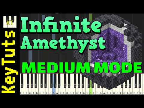 KeyTuts - Infinite Amethyst [Minecraft] by Lena Raine - Medium Mode [Piano Tutorial] (Synthesis)